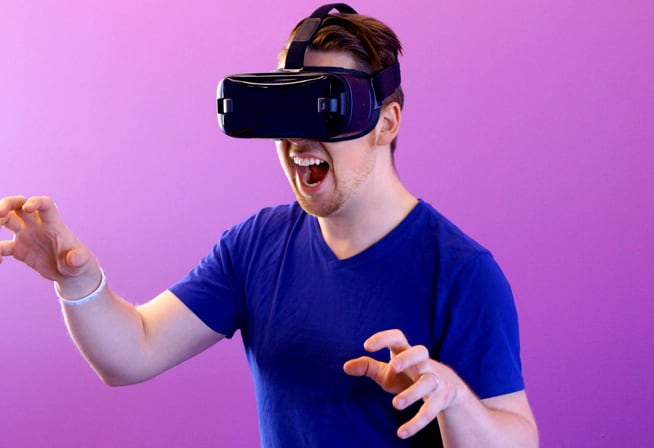 man with VR